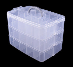 Storage Box Plastic - 3 Layer 30 Grid