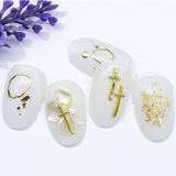 Metal Nail Jewelry - Cross - 10pcs