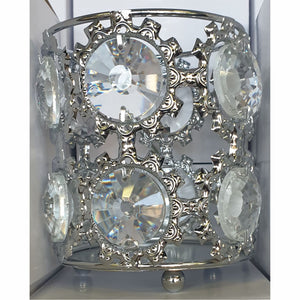 Brush Holder - Crystal - L08 - Silver