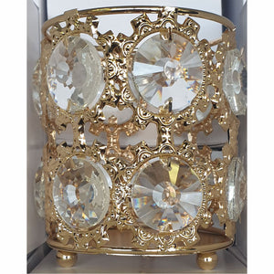 Brush Holder - Crystal - L08 - Gold