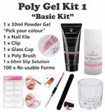 Poly Gel Kit 1 (Basic Kit) - Pick your colour & dual forms