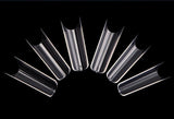 C Curve Straight - Long Nail Tips - 100pcs - Box - Natural