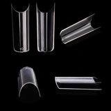 C Curve Straight - Long Nail Tips - 100pcs - Box - Natural