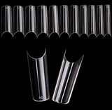 C Curve Straight - Long Nail Tips - 100pcs - Box - Natural