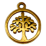 Metal Nail Jewellery - Tree of Life - Gold - 1pcs