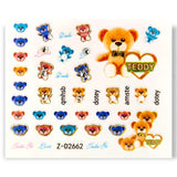 Nail Sticker - Teddy - (Z-D2662)