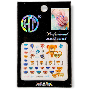 Nail Sticker - Teddy - (Z-D2662)