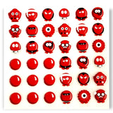 Nail Sticker - Red Ball