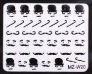 Sticker - (MZ-W20) - Moustache