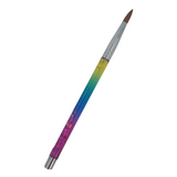 Acrylic Brush - Aqua Rainbow Glitter - Single