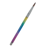 Acrylic Brush - Aqua Rainbow Glitter - Single