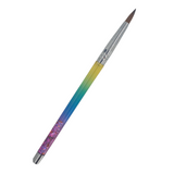 Acrylic Brush - Aqua Rainbow Glitter - Single