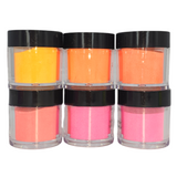 2 in 1 Acrylic and Dipping Powder - Neon Colours - 12pcs 