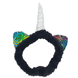 Fluffy Sequins Rainbow Unicorn Headband