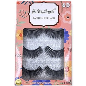 6D Eyelashes - 3 Pair - #21