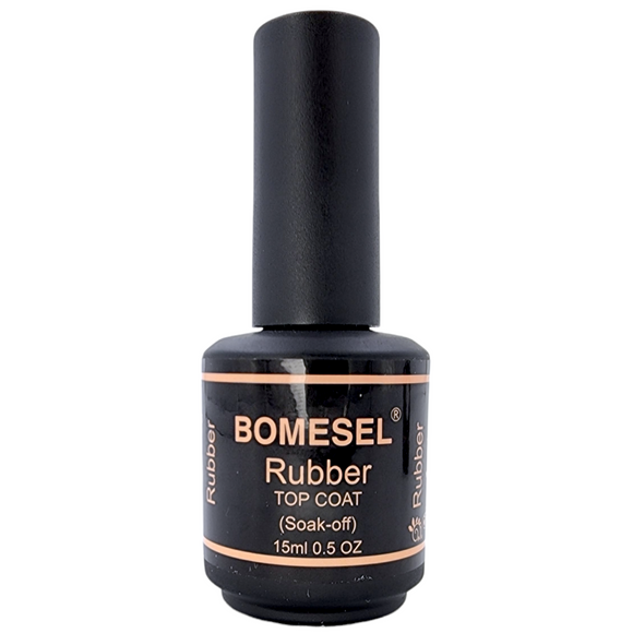 Bomesel - UV Gel Polish - Rubber Top Coat - Clear - Non Wipe