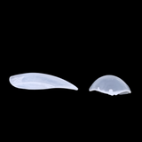 Almond - Short Full Cover Nail Tips - 500pcs - Clear - Box