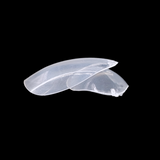 Almond - Short Full Cover Nail Tips - 500pcs - Clear - Box
