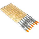 Gel Brush - Yellow Glitter - 7pcs