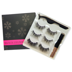 Magnetic Eyelashes & Eyeliner Set - 3 Pairs