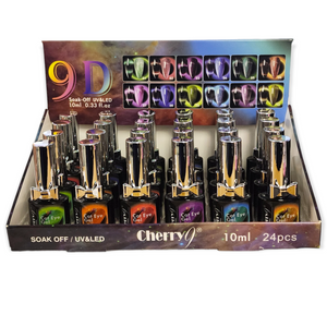 Cherry - UV Gel Polish - 9D Cat Eye - 12pcs