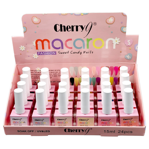 Cherry - UV Gel Polish - Macaron - 24pcs