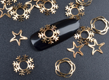 Metal Cutout Sequin - Gold Snowflake