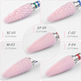 Ceramic Grinding Electric Nail File/Drill Bits - Pink