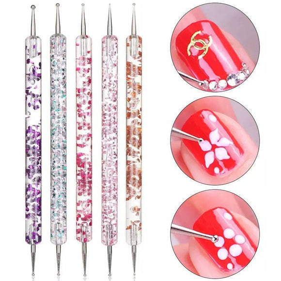 Dotting Tool -  Decorative Glitter -  5pcs