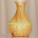 Mini USB Humidifier - 7 LED Colour Change - Lightwood Stars and Moon