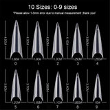 Stiletto - Half Cover Nail Tips - 100pcs - Box (Buy 1, Get 1 Free)