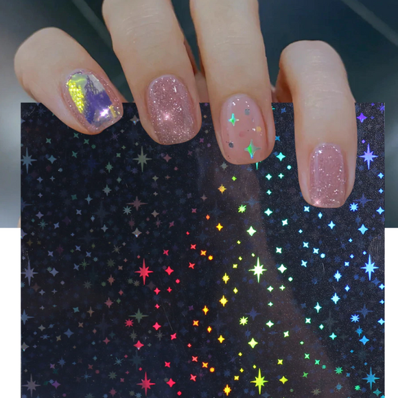 Aurora Laser Nail Sticker - Star