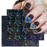 Aurora Laser Nail Sticker - Heart