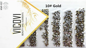 Vicovi Rhinestones - Gold - 1720pcs