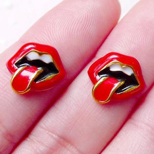 Metal Nail Jewelry - Red Lip - 1pcs