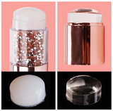 Stamper - Dual Sided with Clear and White Jelly with Rhinestone